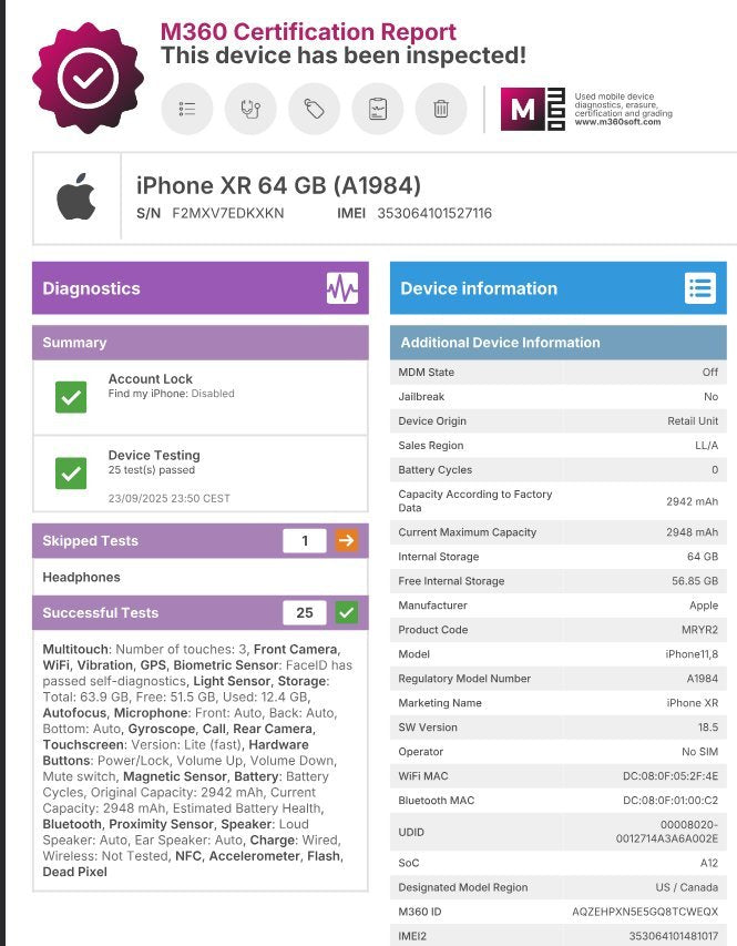 iPhone XR nyrenoverad 64GB